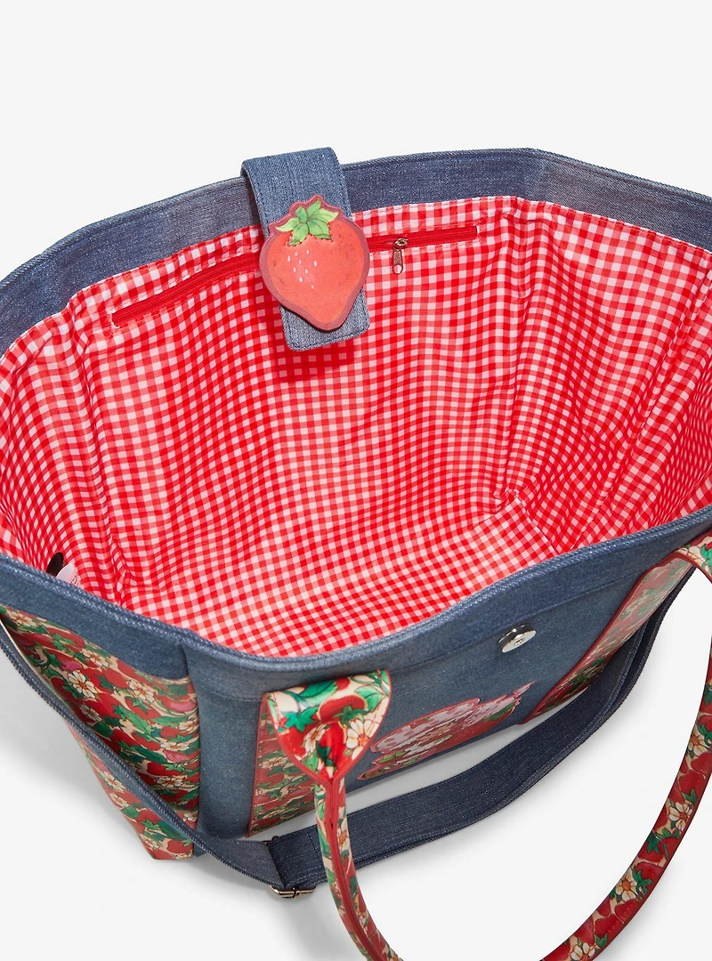 Strawberry Shortcake Denim Strawberries Tote Bag - BoxLunch Exclusive
