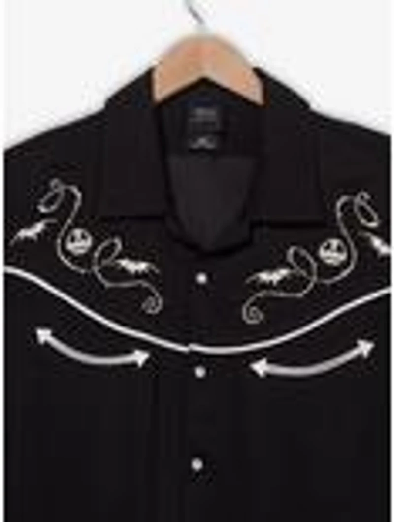 Our Universe Disney The Nightmare Before Christmas Jack Skellington Western Playing Cards Button-Up - BoxLunch Exclusive