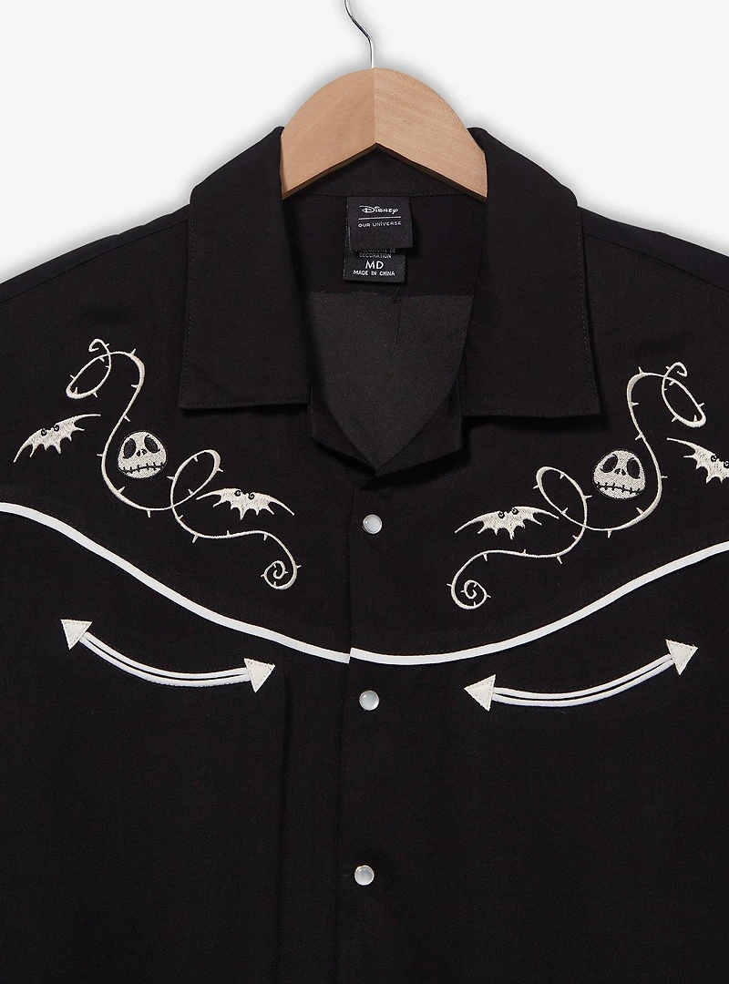 Our Universe Disney The Nightmare Before Christmas Jack Skellington Western Playing Cards Button-Up - BoxLunch Exclusive