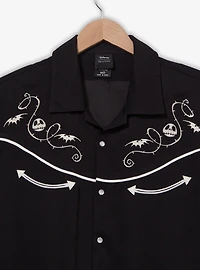 Our Universe Disney The Nightmare Before Christmas Jack Skellington Western Playing Cards Button-Up - BoxLunch Exclusive