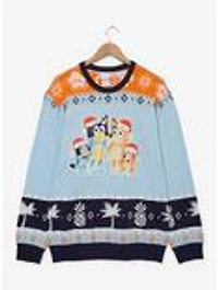Bluey Heeler Family Santa Hat Holiday Sweater — BoxLunch Exclusive
