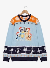 Bluey Heeler Family Santa Hat Holiday Sweater — BoxLunch Exclusive