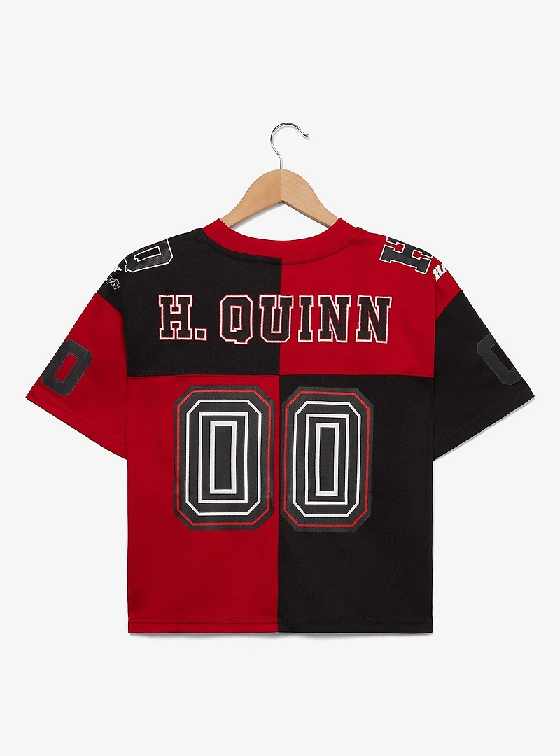 DC Comics Batman Harley Quinn Women's Cropped Football Jersey — BoxLunch Exclusive