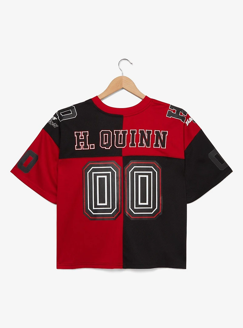 DC Comics Batman Harley Quinn Women's Plus Cropped Football Jersey — BoxLunch Exclusive
