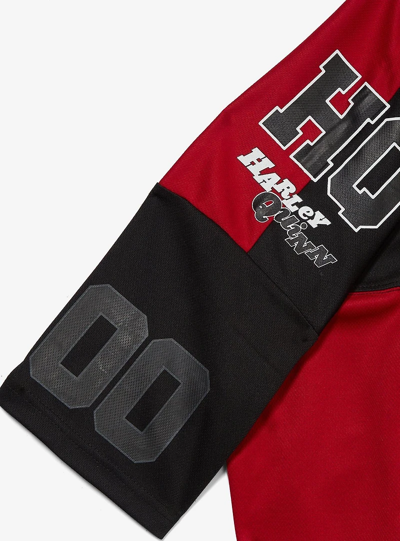 DC Comics Batman Harley Quinn Women's Plus Cropped Football Jersey — BoxLunch Exclusive