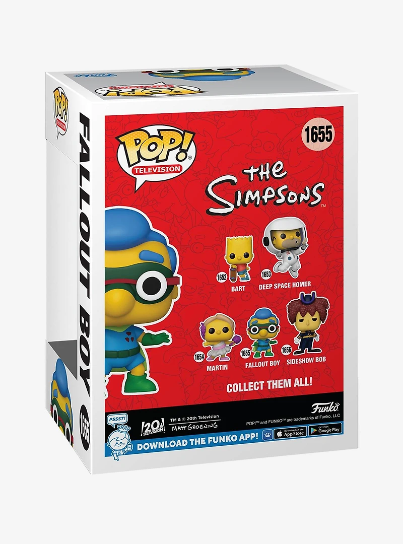 Funko Pop! Television The Simpsons Milhouse Fallout Boy Vinyl Figure