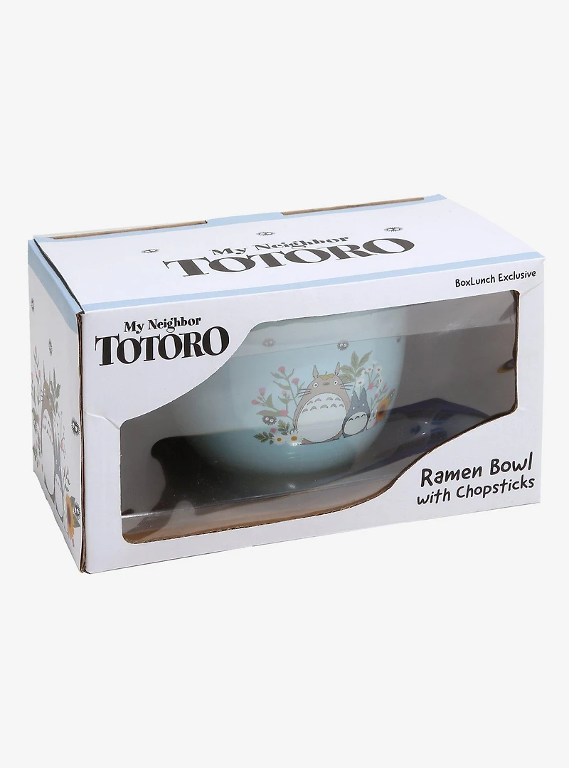 Studio Ghibli My Neighbor Totoro Floral Totoros Ramen Bowl with Chopsticks - BoxLunch Exclusive