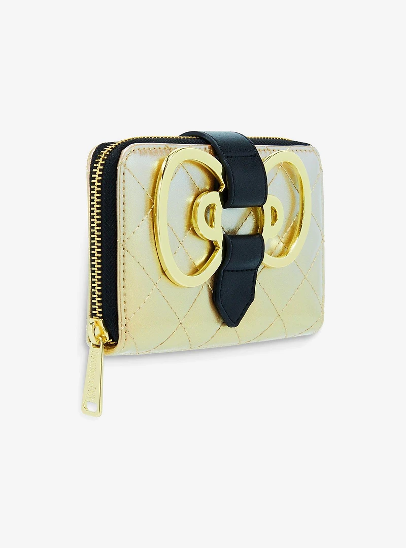Loungefly Sanrio Hello Kitty Gold Bows Metallic Small Zip Wallet