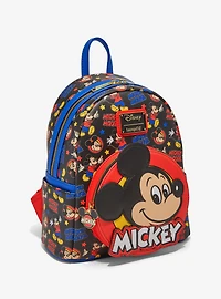 Loungefly Disney Mickey Mouse Classic Icons Allover Print Mini Backpack