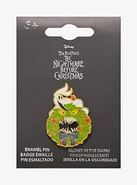Loungefly Disney The Nightmare Before Christmas Zero Wreath Glow-in-the-Dark Enamel Pin — BoxLunch Exclusive