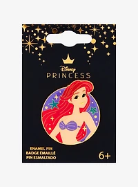 Loungefly Disney The Little Mermaid Ariel Seashell Circular Enamel Pin — BoxLunch Exclusive