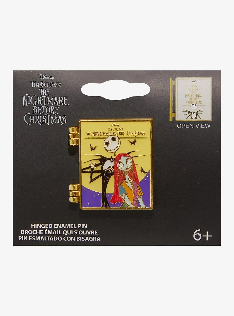 Loungefly Disney The Nightmare Before Christmas Jack & Sally Hinged Enamel Pin — BoxLunch Exclusive