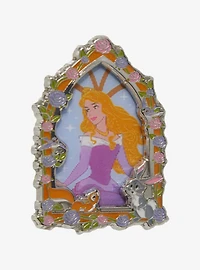 Loungefly Disney Sleeping Beauty Floral Frame Lenticular Enamel Pin — BoxLunch Exclusive