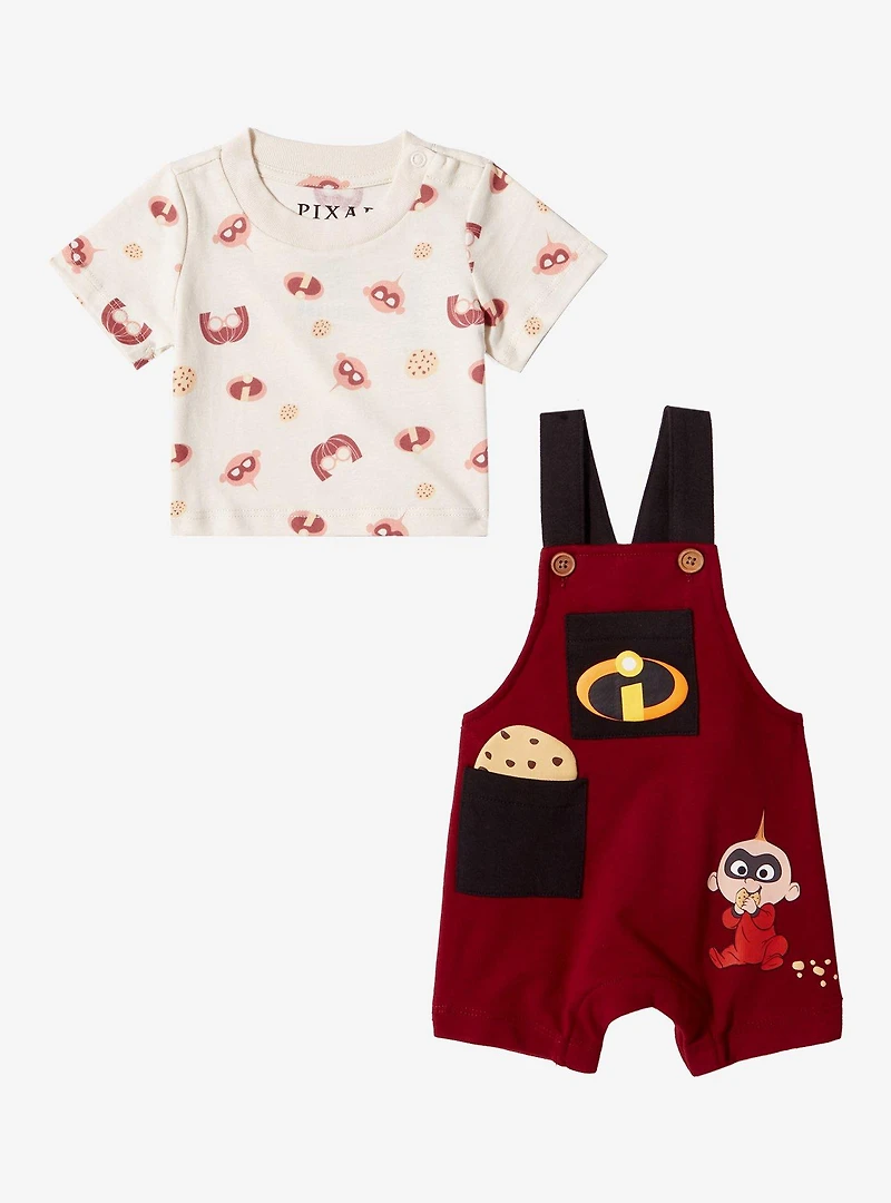 Disney Pixar The Incredibles Jack-Jack Cookie Infant T-Shirt & Overall Set — BoxLunch Exclusive