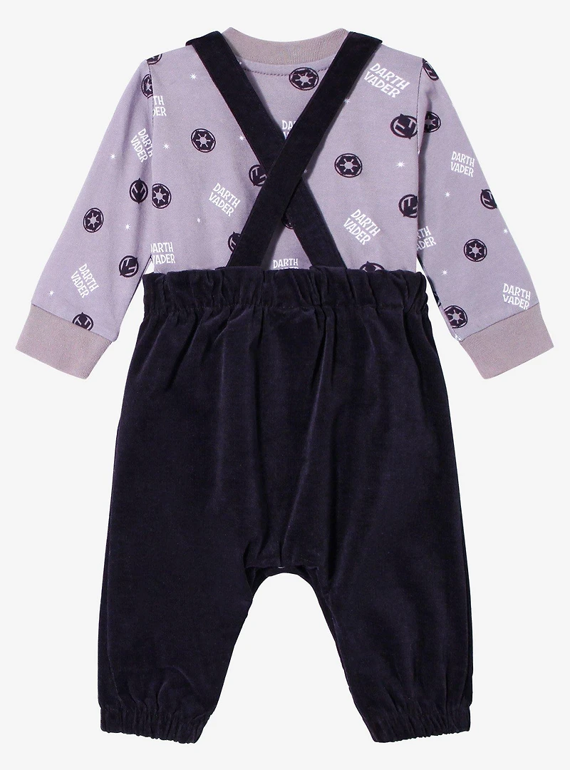 Star Wars Darth Vader Infant Long Sleeve T-Shirt and Overall Set
