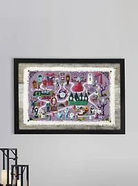Disney Haunted Mansion Map Framed Wood Wall Decor