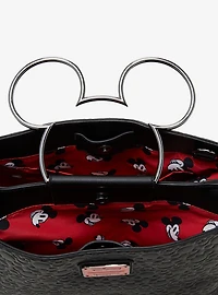 Loungefly Disney Mickey Mouse Black Figural Handle Handbag - BoxLunch Exclusive