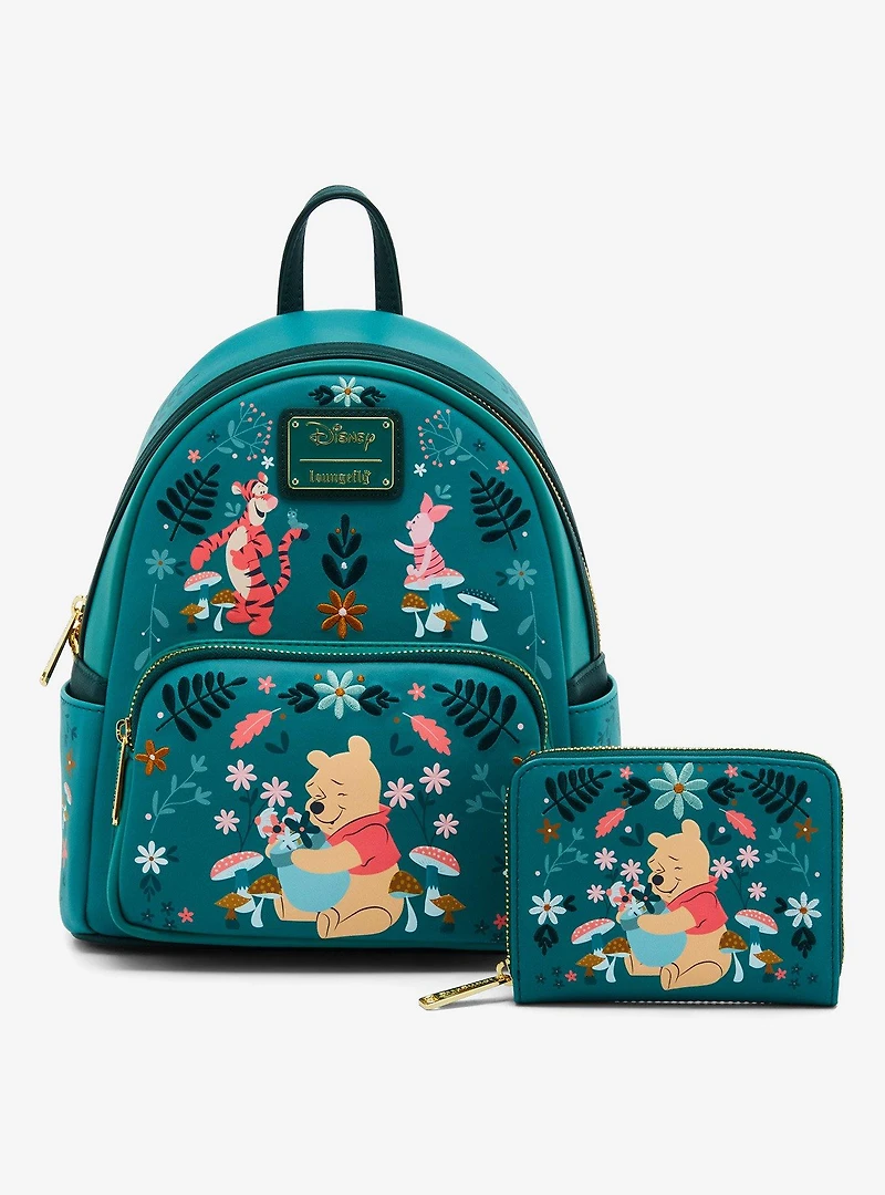 Loungefly Disney Winnie the Pooh Floral Small Zip Wallet - BoxLunch Exclusive