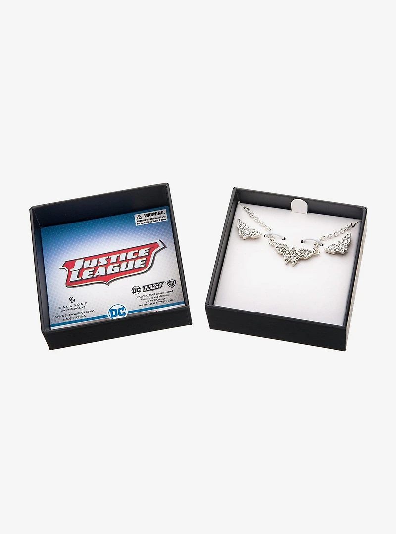 DC Comics Wonder Woman Logo Stud Earrings & Necklace Set
