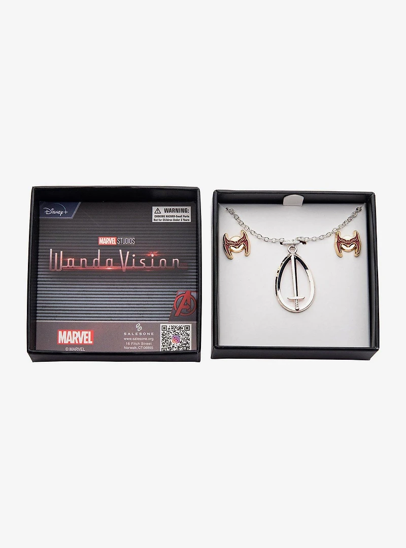 Marvel WandaVision Necklace & Earring Set