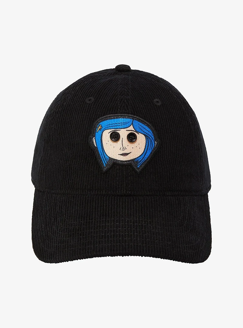 Coraline Doll Coraline Embroidered Corduroy Ball Cap - BoxLunch Exclusive