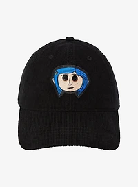 Coraline Doll Coraline Embroidered Corduroy Ball Cap - BoxLunch Exclusive