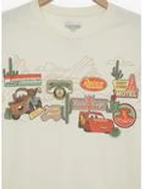 Disney Pixar Cars Radiator Springs Signs Women's Cropped T-Shirt - BoxLunch Exclusive