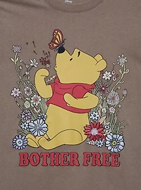 Disney Winnie the Pooh Floral Booh Bear Women's Slightly Cropped Skimmer T-Shirt - BoxLunch Exclusive