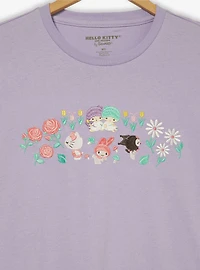 Sanrio Hello Kitty & Friends Floral Embroidered Women's T-Shirt - BoxLunch Exclusive