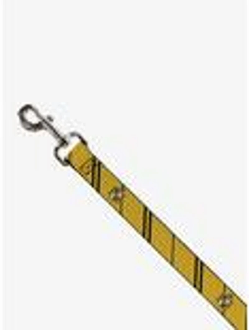 Harry Potter Hufflepuff Crest Stripe Dog Leash