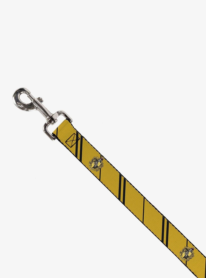 Harry Potter Hufflepuff Crest Stripe Dog Leash