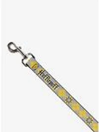 Harry Potter Hufflepuff Stars Argyle Plaid Dog Leash
