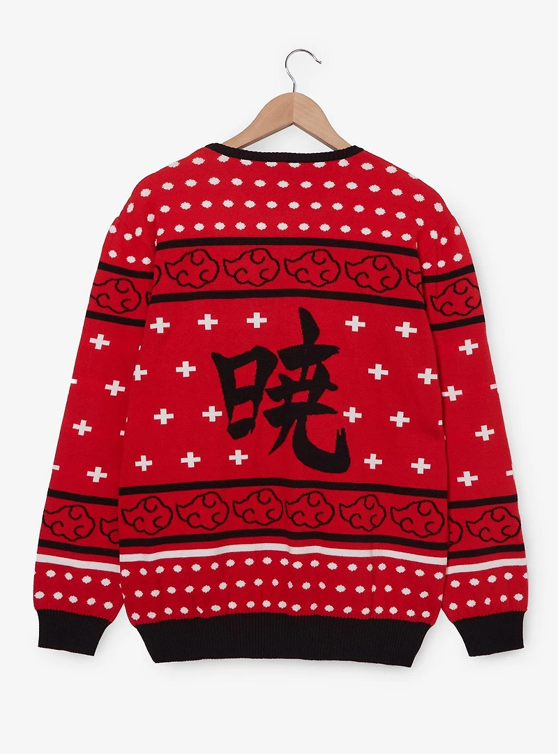 Naruto Shippuden Akatsuki Cloud Holiday Sweater — BoxLunch Exclusive