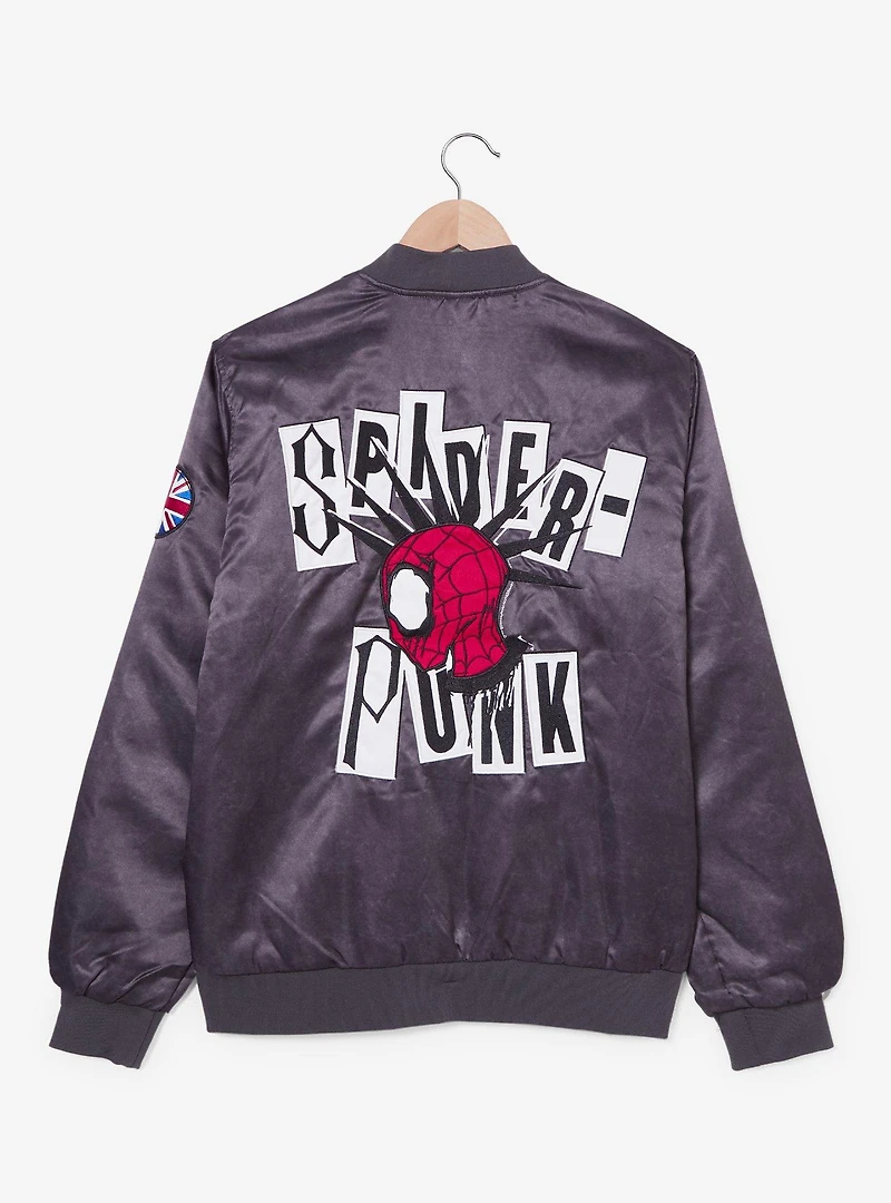 Marvel Spider-Man: Across the Spider-Verse Spider-Punk New London Satin Bomber Jacket — BoxLunch Exclusive