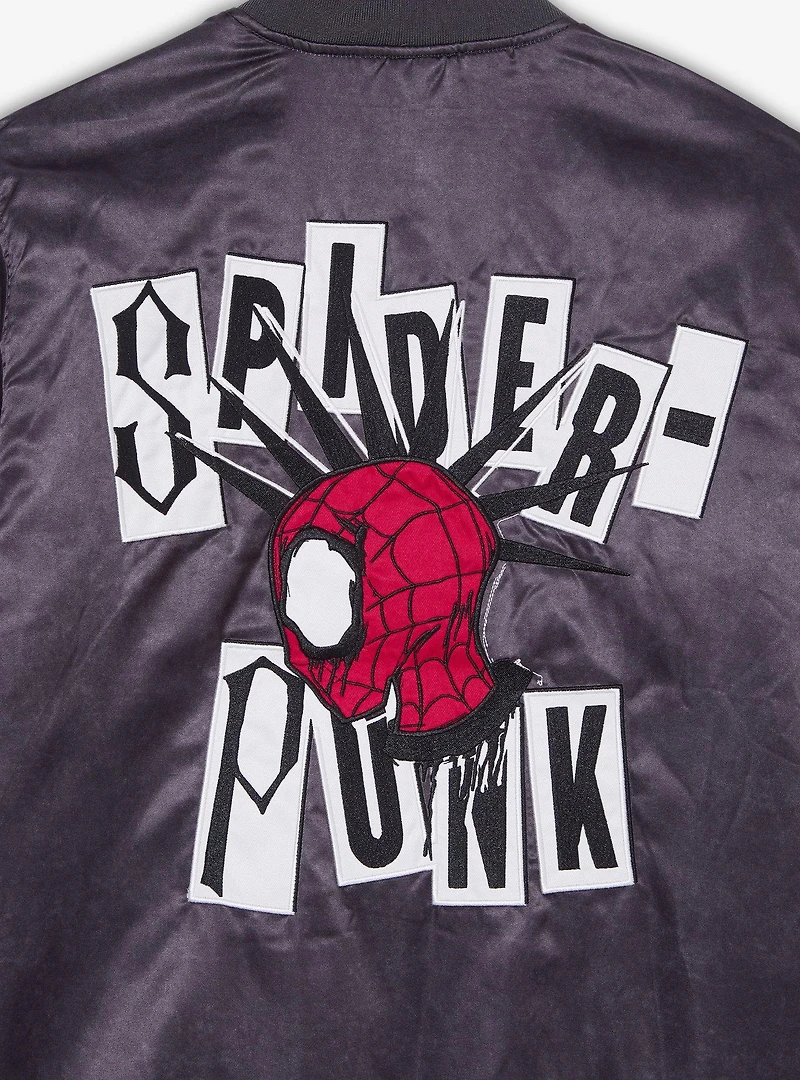 Marvel Spider-Man: Across the Spider-Verse Spider-Punk New London Satin Bomber Jacket — BoxLunch Exclusive