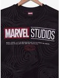 Marvel Studios Logo Topographic Pattern Crewneck — BoxLunch Exclusive