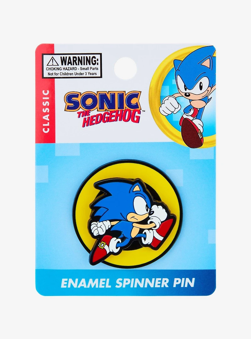 Sonic the Hedgehog Spinning Enamel Pin