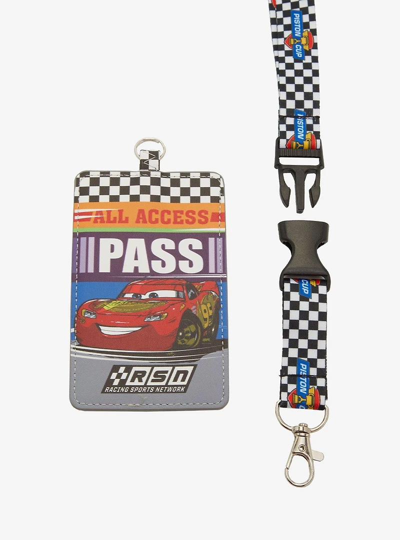 Disney Pixar Cars Lightning McQueen All Access Pass Lanyard