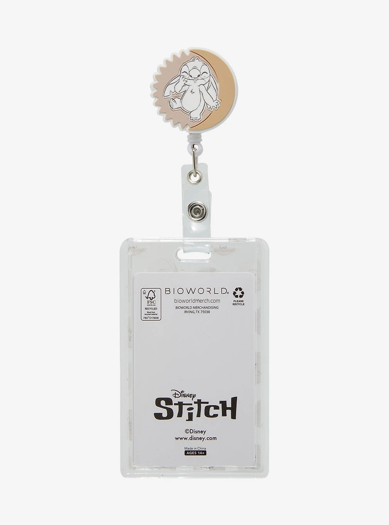 Disney Lilo & Stitch Tonal Stitch Polka Dot Retractable Lanyard - BoxLunch Exclusive
