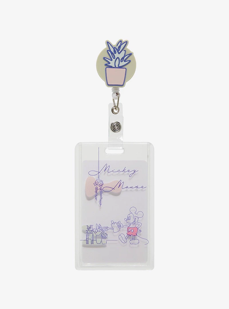 Disney Mickey Mouse Succulent Retractable Lanyard — BoxLunch Exclusive