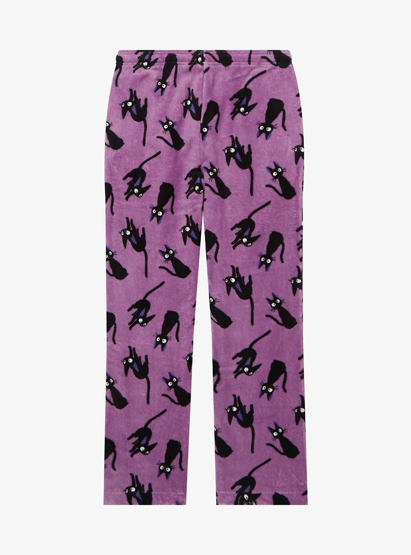 Studio Ghibli Kiki's Delivery Service Jiji Allover Print Plush Sleep Pants — BoxLunch Exclusive