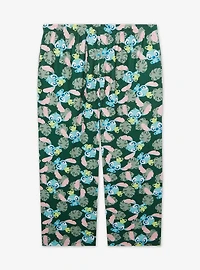 Disney Lilo & Stitch Frog Palm Frond Allover Print Women's Plus Sleep Pants - BoxLunch Exclusive