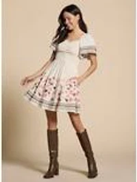 Disney Moana Floral Icons Cinched Smock Dress - BoxLunch Exclusive