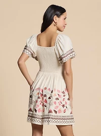 Disney Moana Floral Icons Cinched Smock Dress - BoxLunch Exclusive