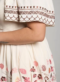 Disney Moana Floral Icons Cinched Plus Smock Dress - BoxLunch Exclusive