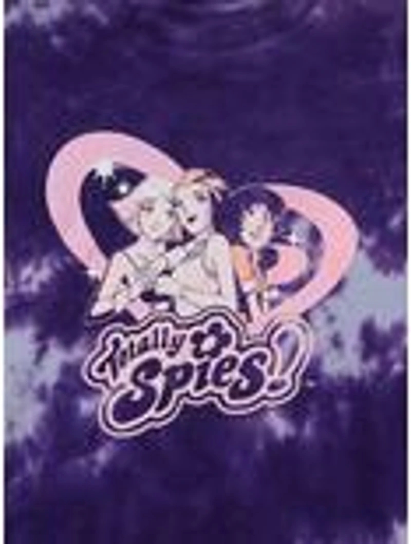 Totally Spies! Group Portrait Women's Tie-Dye Cropped Long Sleeve T-Shirt - BoxLunch Exclusive