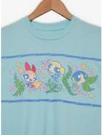 The Powerpuff Girls Trio Hibiscus Flowers Women's Cropped T-Shirt — BoxLunch Exclusive