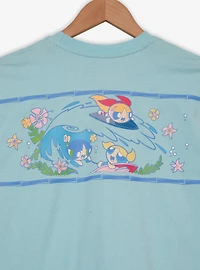 The Powerpuff Girls Trio Hibiscus Flowers Women's Cropped T-Shirt — BoxLunch Exclusive