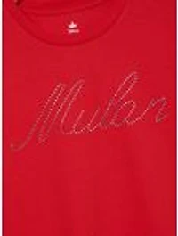 Disney Mulan Rhinestone Women's Cropped T-Shirt - BoxLunch Exclusive