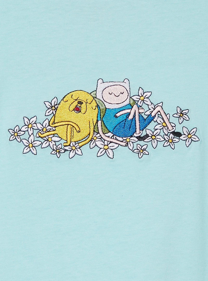 Adventure Time Finn & Jake Floral Women's Cropped T-Shirt - BoxLunch Exclusive